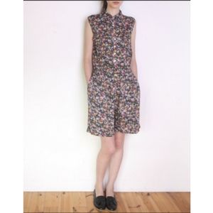 (Sold) Vintage 90s Floral Collared Playsuit Romper